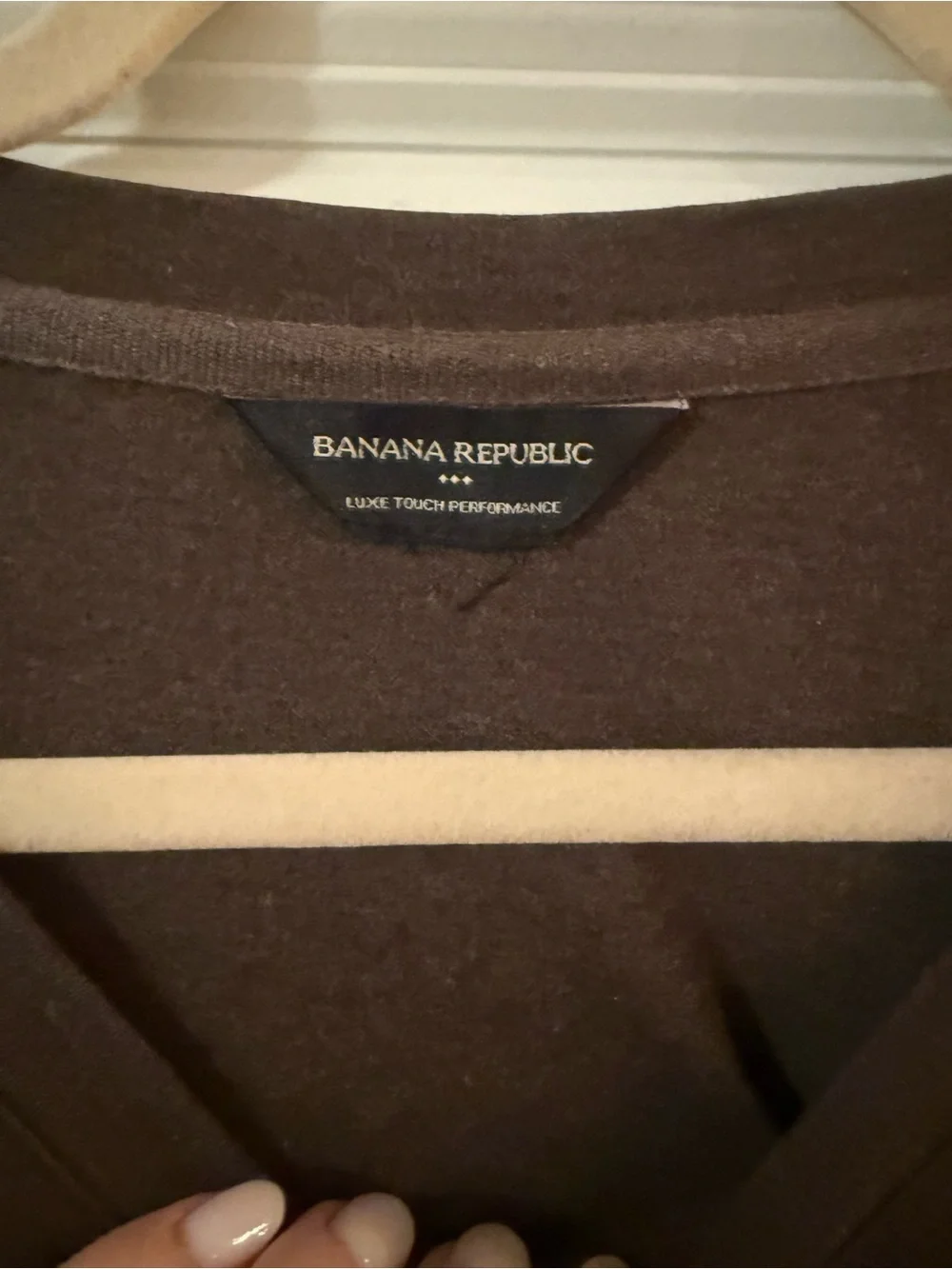 Banana Republic Men's Dark Brown Crew Neck Short Sleeve Tee